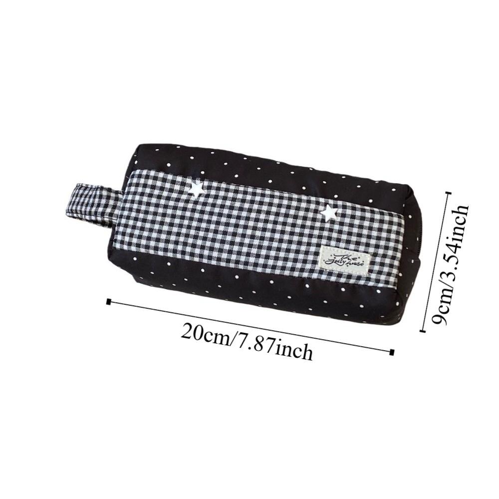 Polka Dot Star Korean Stationery Bag Makeup Bag Pen Storage Bag Handheld Pencil Bag School Office