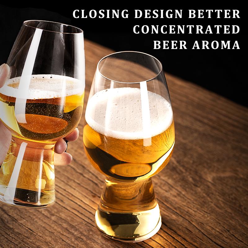 2PCS 20.2oz Ultra-thin Stout Beer Cup Exquisite Craft Glass  Cold Drink Cup Beer Mug Ideal Gifts for Ale or Craft Beer Lovers