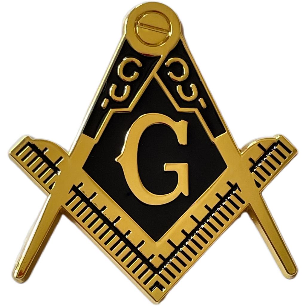 Masonic Car Emblem Compass Auto Truck Metal Decal, Mason Square Auto Motorcycle Gift Automobile Decoration Accessories