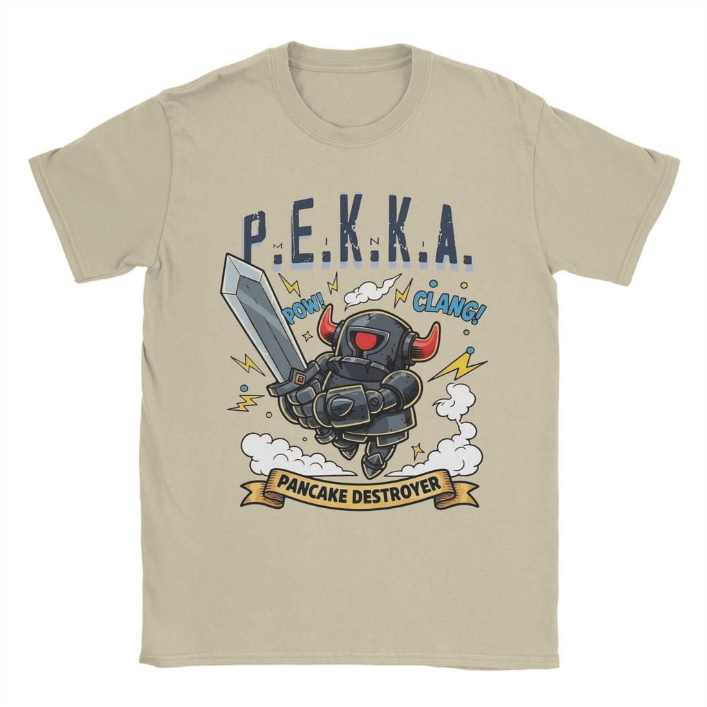 Crazy Mini PEKKA Clashes Royaleds T-shirts Unisex Ronde Hals Katoenen T-shirt Korte Mouw T-shirts Zomer Oversized Zachte Kleding