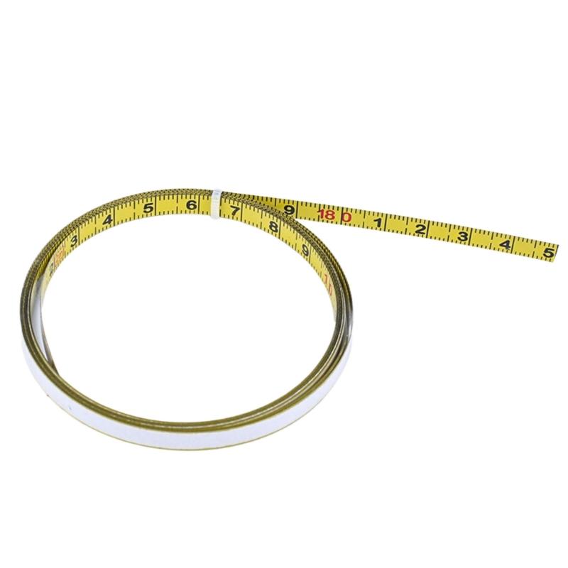 Carbon Steel Adhesive Measuring Tape Scale Stick Tape Measure Sticky Measuring Tape for Woodworking Drafting жёлтый