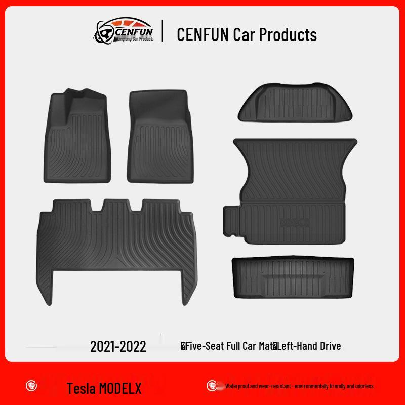 Waterproof TPE Floor & Trunk Mats for 2023 Tesla Model X LHD