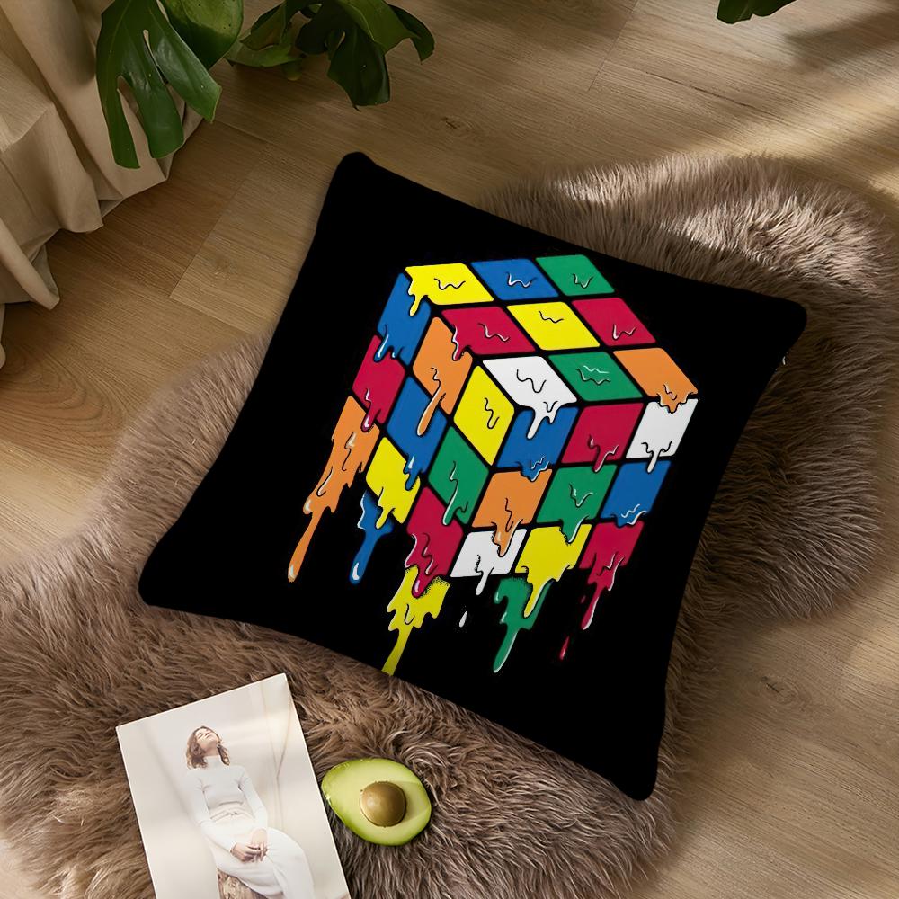 Game RRubik CCube Pillow Case Living Room Accent Couch Back Support Square Lounge Restful Nap Companion ?