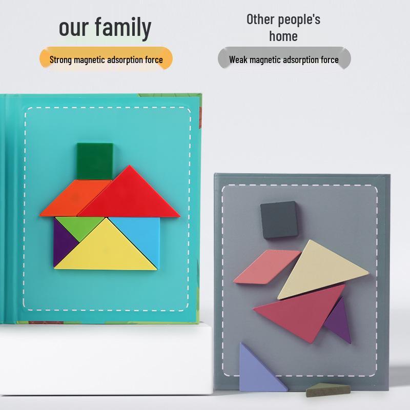 Children's Magnetic Tangram Puzzle Board: Early Education & Development Toy for Toddlers and Elementary Students