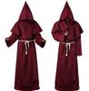 Halloween Medieval Monk Robe Costume - Friar, Wizard, and Priest Cosplay Outfit for Stage