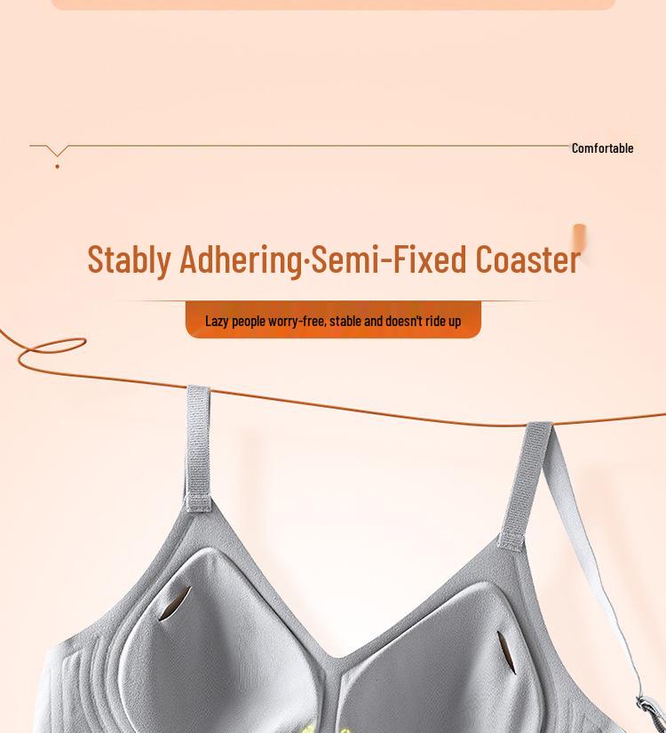Women's Seamless Wire-Free Bra with Side Support & Anti-Sagging Design