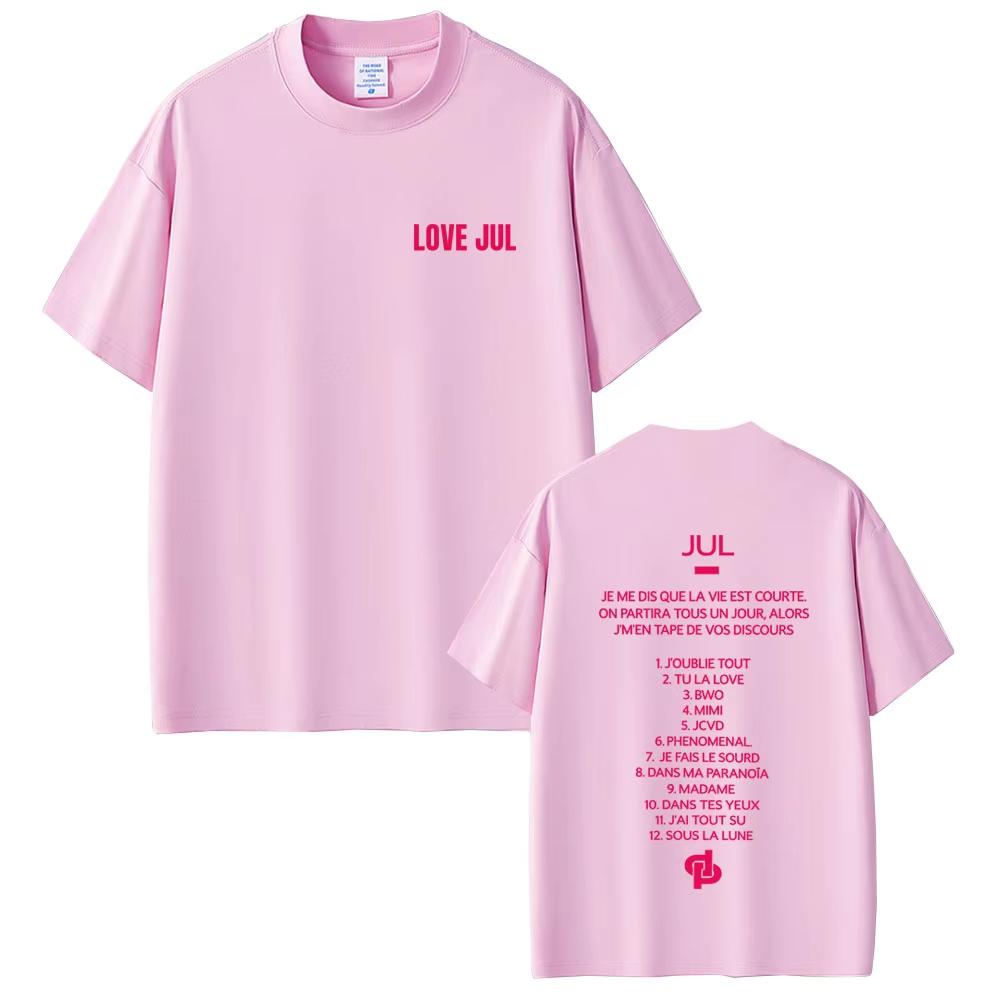 Unisex T-Shirt Liebe Jul 2026 Merch T-Shirt Unisex Kleidung Hip Hop Popmusik Tee Unisex Mode Lässiges Kurzarm Oberteil Streetwear