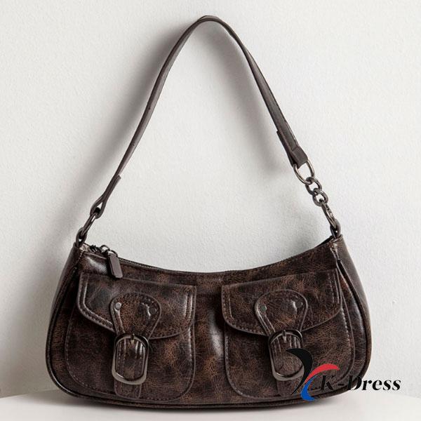 Vintage kožená kapesní crossbody taška přes rameno (3 barvy)