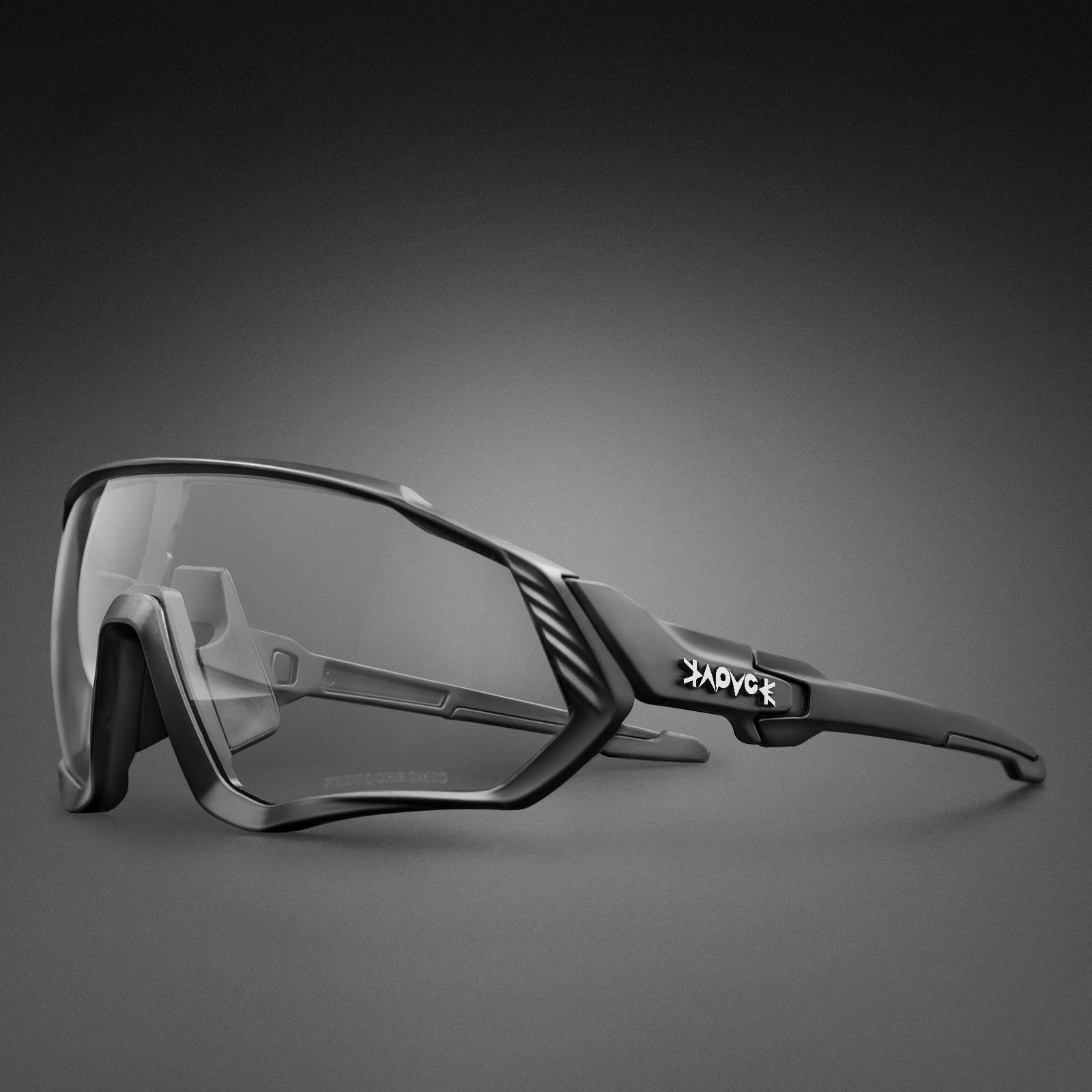 

Men Women Photochromic Uv400 Road Bike Glasses Cycling Racing Goggle Bicycle MTB Sunglasses Outdoor Sport Running Riding Eyewear One Size