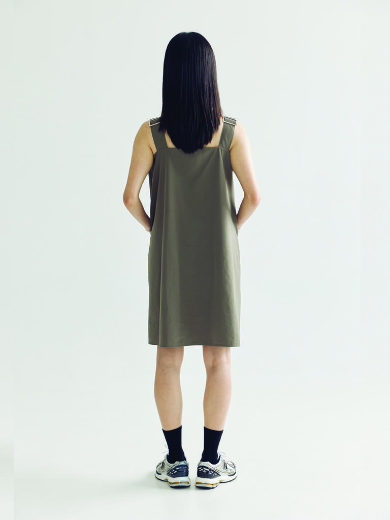 Bomnal Boutique Suspender Midi Dress _ Khaki