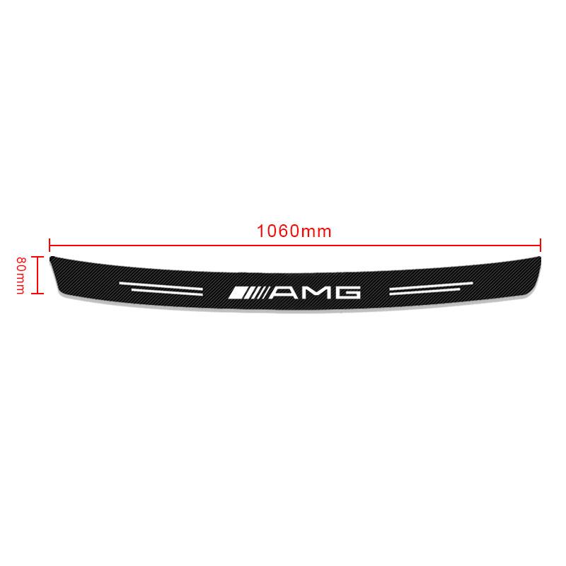 Carbon Fiber Car Trunk Rear Bumper 3D Sticker Guard Plate Protector For Mercedes-Benz AMG C500 C200 C300 A B C E GLA CLA GLK GL ML GLE W204 W205 W211