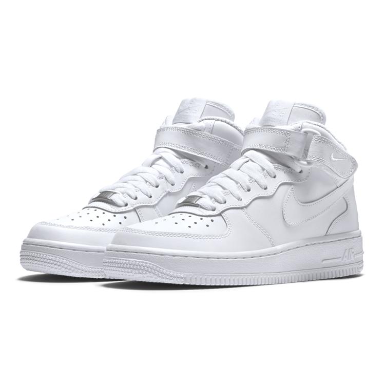 New Nike Air Force 1 Mid White GS 314195-113