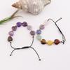 Natural Stone Crystal Colorful Braided Bracelet Chakra Natural Crystal Yoga Love Braided Bracelet B109