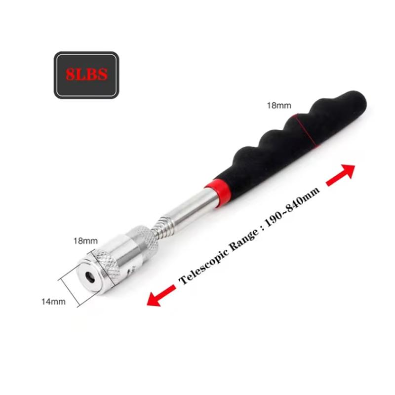 

Телескопический регулируемый портативный магнитный захватный инструмент Магнитная телескопическая ручка-ручка Телескопическая магнитная палка с подсветкой