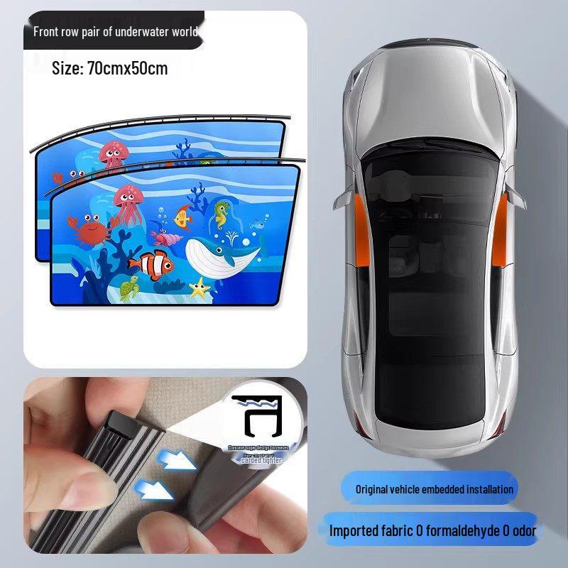 Magnetic Car Sunshade Curtains for Baby and Child Protection All Car Models