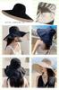 Sunshade Wide Summer Sun UV Chin Reversible [Aquamie] Hat, Brim, Foldable, Sunshade, Women's Hat, Protection, Protection, Strap, Cotton, (Beige Brown)
