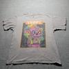 Mens Launder Trippy Skull T-shirt Size Large Gray