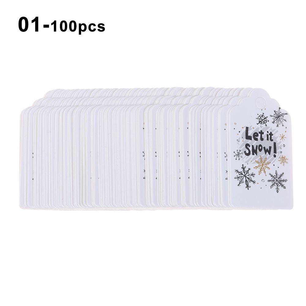 100pcs DIY Xmas Decoration Wrapping Supplies Gift Wrapping Hang Tags Kraft Tag Christmas Labels