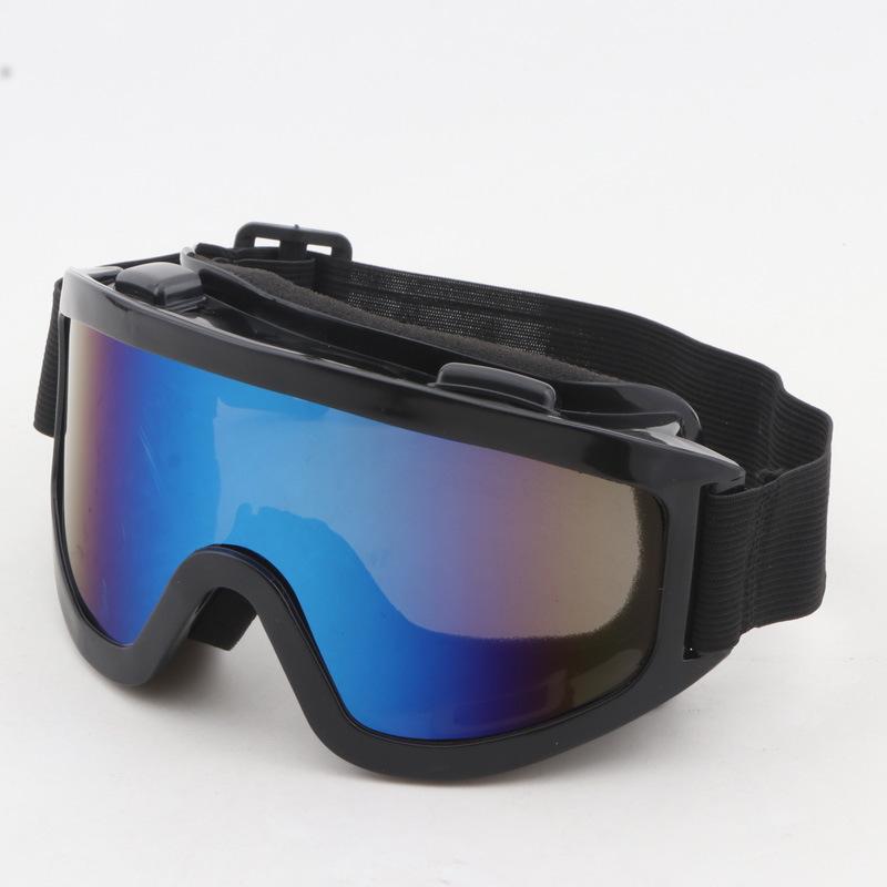 Large Frame Ski Goggles With Colored Lenses And Sponge Anti-Collision Anti-Glare Lenses Outdoor Sports Snowboarding And Snowboar