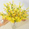 Yellow Silk Forsythia Stems Artificial Forsythia Branches Fake Winter Jasmine Long Stem Spring Floral for Wreaths Home Decor