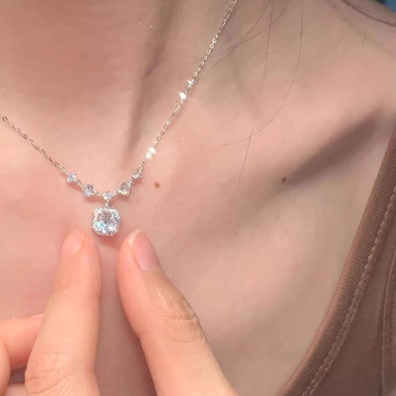 Zircon Pendants Necklaces For Girl Luxury CZ Fine Jewelry Gift Female Wedding Gift