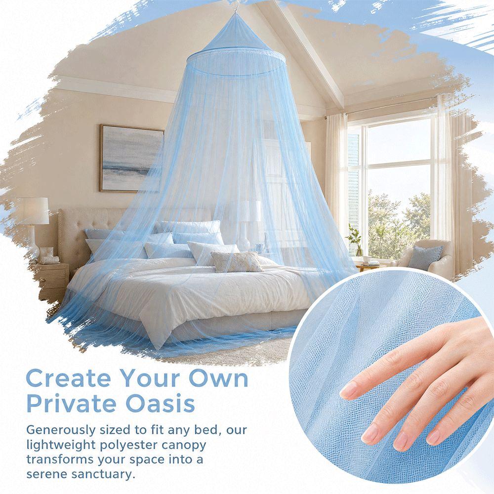 Lace Trim Curtain Net Universal Crib Canopy Durable Bed Canopy