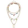 Bohemian Multi-layered Beaded Necklace Colorful Boho Beaded Necklace for Women Ethnic Jewelry Accessories