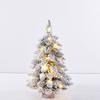 Tabletop Xmas Tree with Light PVC Snow Flocked Mini Artificial Xmas Tree for Home Holiday Decoration