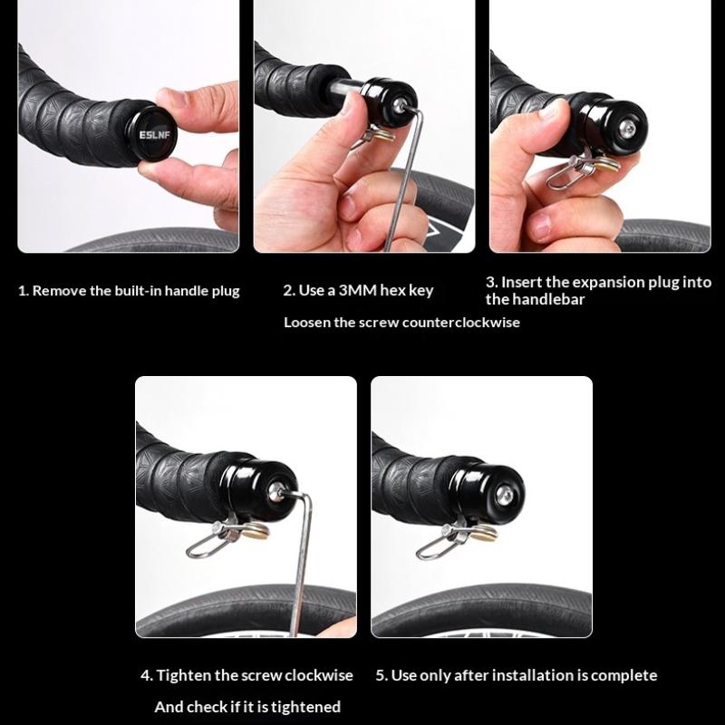 Bicycle Bell Curved Handlebar Plug Bell Horn Waterproof 80Db Loud High Decibel Ring Alarm Bell Road Bike Accessories