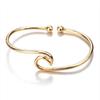 Elegantes Einfaches Wellenöffnungsarmband Mit Möwenförmigem Design Verstellbarer Goldlegierungs Schmuck