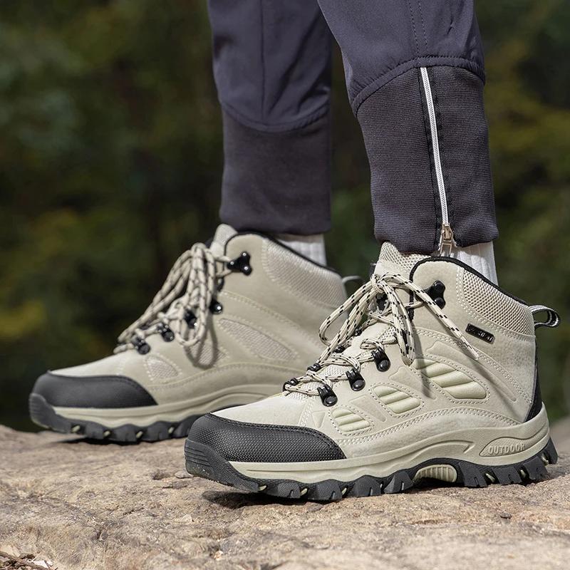 Men's Hiking Shoes Women Outdoor Breathable Comfortable Combat Boots Shoes Anti-slip Wear-resistant Casual Sports