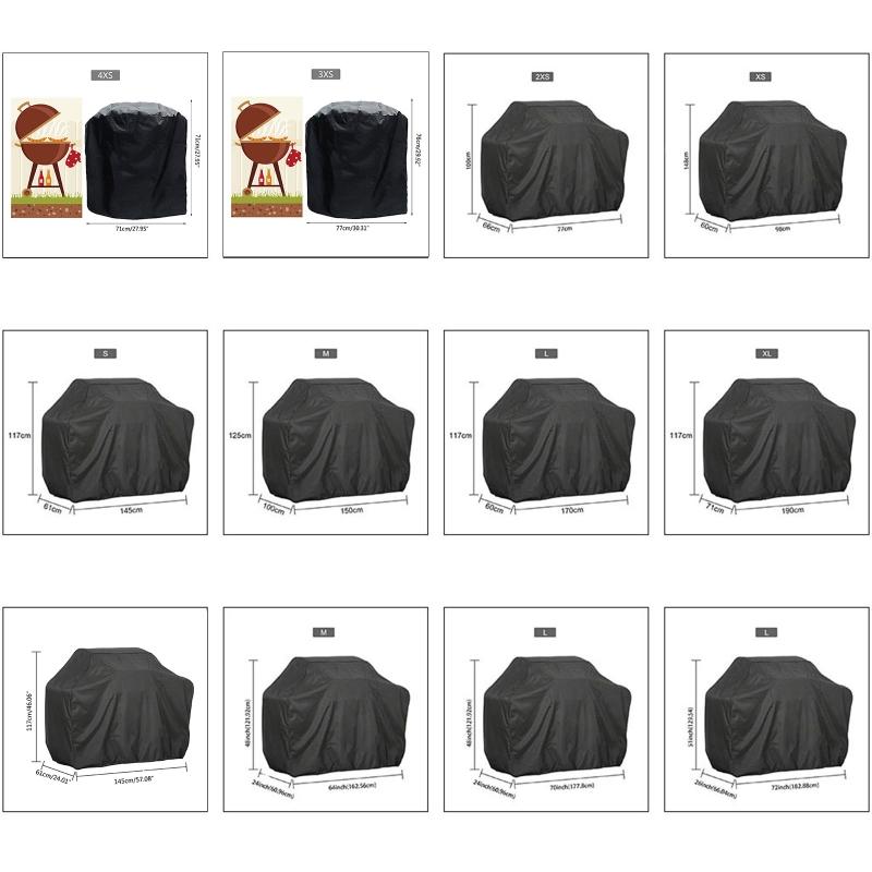BBQ Cover Outdoor Dust Waterproof Weber Heavy Duty Grill Cover Rain Protective