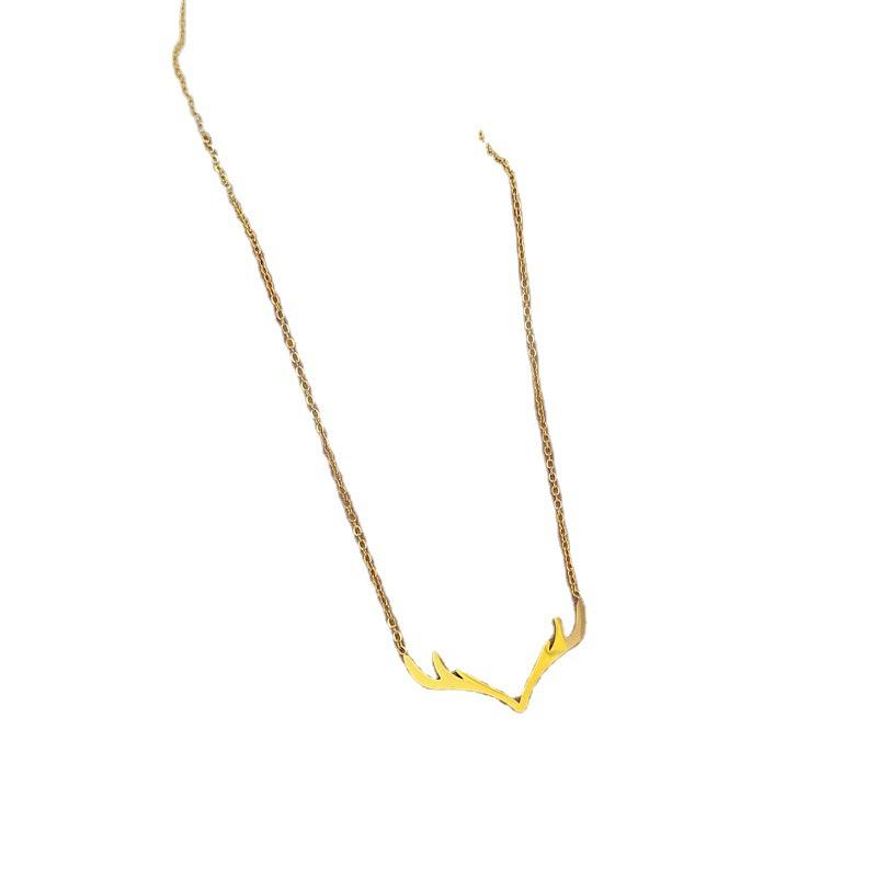 Minimalist Style Yilu Has Your Furnace Real Gold Necklace Female Collarbone Chain With Jewelry