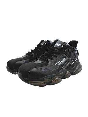 GD Japan's New Brand, Performer, PF-110, Men's Black Safety Sneakers with Steel Toe Cap, Stylish Cushioned Work Shoes, Size 27.0cm, 3E