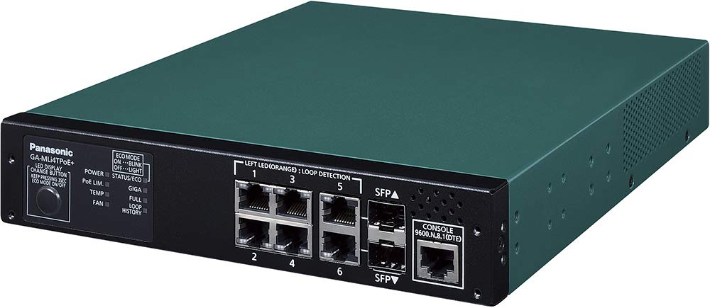 Panasonic LS Networks PN260493H PoE Power Supply Switching Hub 6-port GA-MLi4TPoE+