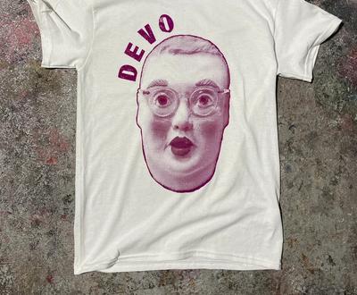Vintage Devo Band Music Lover Heavy Cotton White Full Size Unisex Shirt BL143