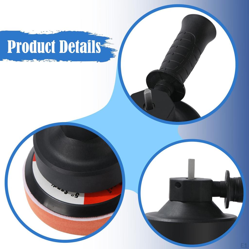 Car Polisher Rotary Automotive Detailing Outdoor Home Lightweight Anti Slip Handle
