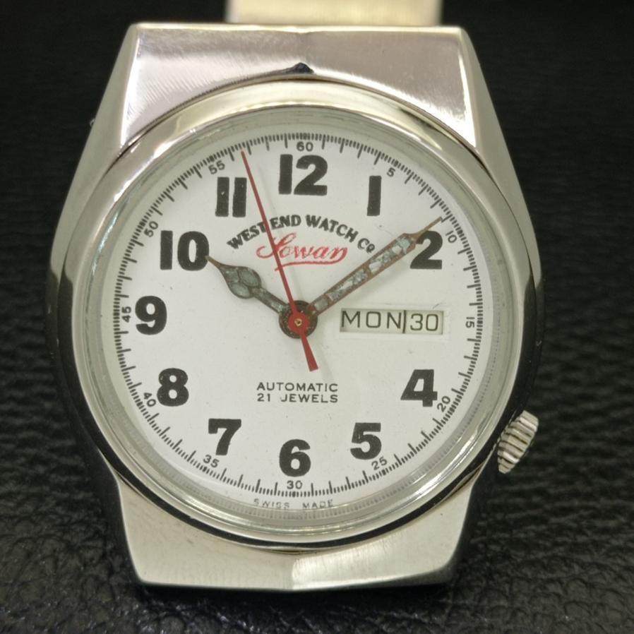 USED WEST END WATCH CO AUTOMATIC 2688 SWISS BOY WHITE DIAL WATCH A427749-2 R1054-a427749