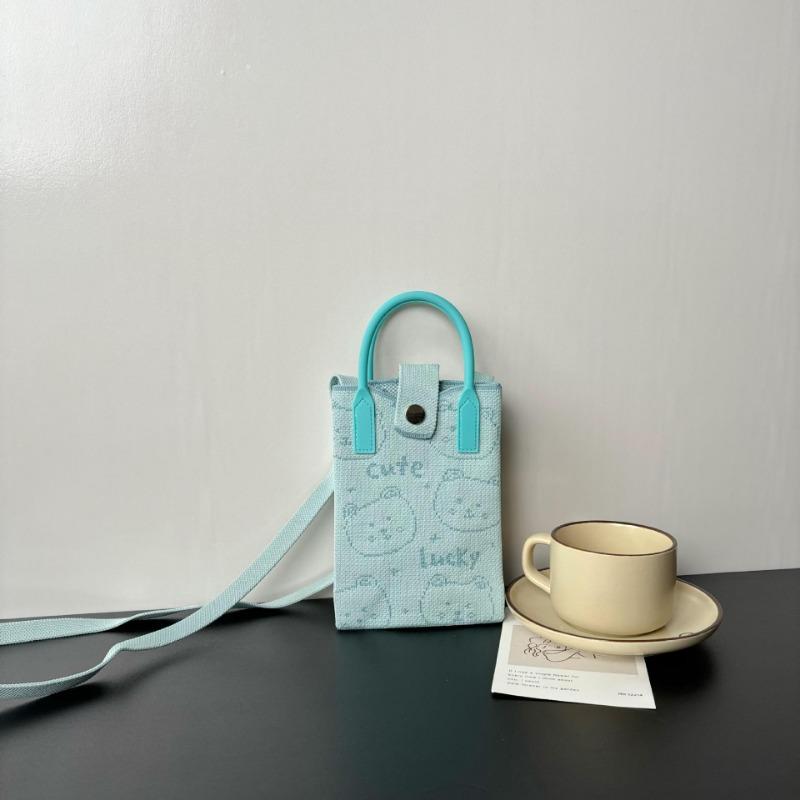 Premium Sense Ns Mobile Phone Bag New Cartoon Knitted Bag Dopamine Niche Versatile Messenger Shoulder Bag Handbag