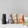 Creative DIY Animal Three Kittens Silicone Mold Stacking Cats Cute Aroma Candle Plaster Ornaments Car Aromatherapy Molds