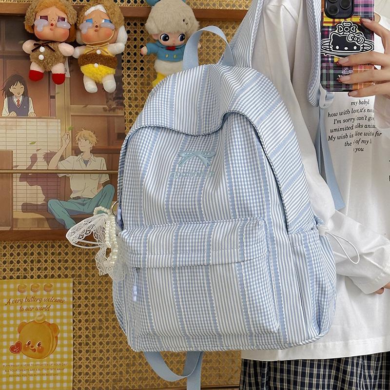 Schoolbag Spring New Korean Ins Little Fairy Gentle Lace Backpack Middle School Student High Value Schoolbag Travel Backpack
