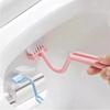 Toilet Brush Multifunctional Cleaning Brush S Shape Portable WC Scrubber Curved Side Bending Handle Corner Handle Curved Brush