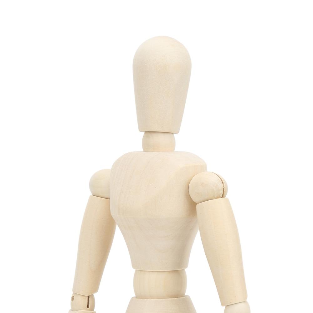 polished smooth exterior 16 inch wooden manikin freely movable joints stable standing jointed wooden figure easy manual control