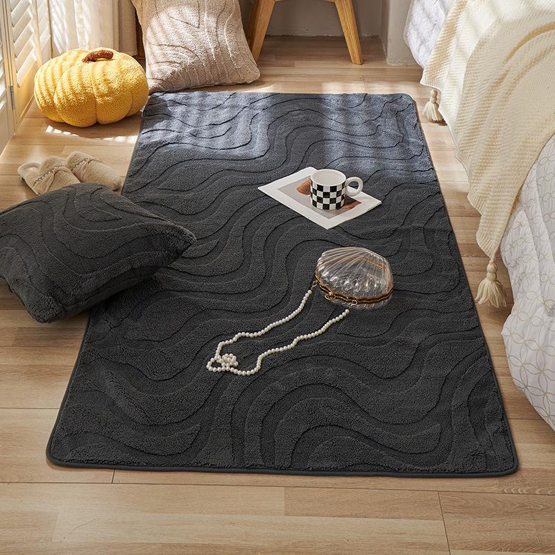 Shu Baumwoll-Wohnzimmerteppich mit rutschfester Oberfläche: Fleckenabweisender, strapazierfähiger und pflegeleichter Teppich für Sofa und Couchtisch