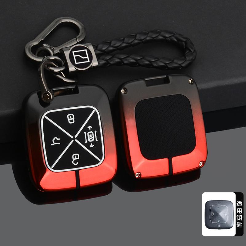 For Zeekr 7X 001 X Mix 007 009 Zinc Alloy Car Key Case Remote Protection Cover Luminous Shell Card Keychain Ring Holder Keyfob