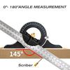 BAUSATZ Combination Square 12 inch Stainless Steel Combo Square 300mm Universal Bevel 180 Degree Angle Combination Square Set Protractor Ruler