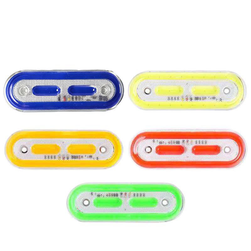1Pcs Cob Small Oval Warning Light Constant Strobe Modes 12 To 80V Multiple Colors For Trucks Cars Motorcycle Safety