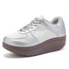 Fashion Fashion Ladies Women'S Shoes Sport Sequins Wedges Shoes Shake Silver Comfortable Sport Jogging Tennis Lace-Up Running Sneakers