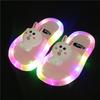 Glowing children's slippers fashion crystal shoes shining lights lights men, women and children will shine cool slippers