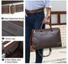 Black Angel Genuine Leather 14.2" Laptop Messenger Bag for Men